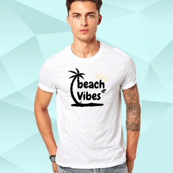 Beach Time White Tshirt ll Cotton Biowash