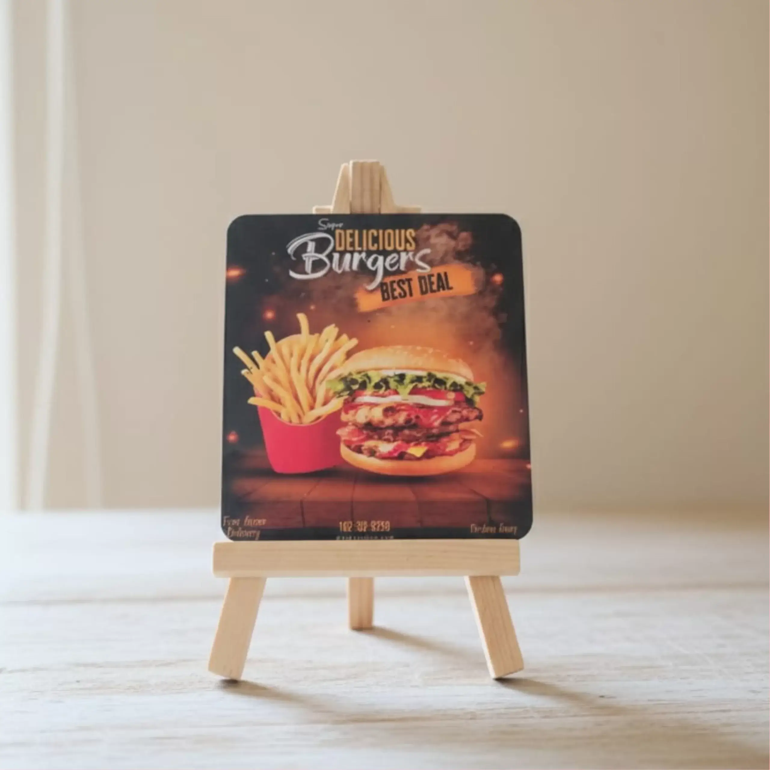 Mini Mdf With Wooden Stand